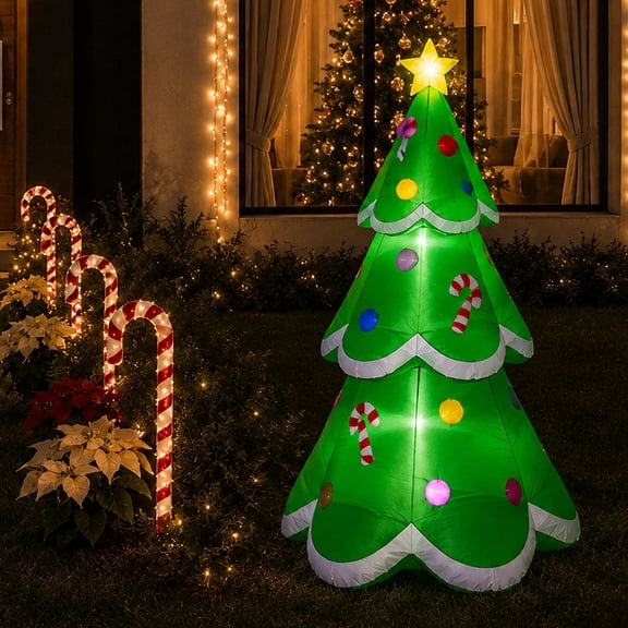 Árbol de Navidad inflable Artego con led 1.65m