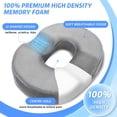 thumbnail image 6 of Cshidworld Donut Pillow Seat Cushion for Tailbone Pain Relief and Hemorrhoids, Donut Chair Cushion for Postpartum Pregnancy & Sciatica, Chair Cushion for Long Sitting Office Workers, Car Drivers, 6 of 7