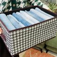 thumbnail image 4 of Graflsoa Houndstooth Foldable Storage Bin for Home Organization, 44x30x20cm, Multi-Purpose Fabric Box for Clothes, Toys, and More, Stackable & Portable Design, No Lid or Grids Included, 4 of 7