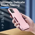 thumbnail image 6 of Heavy Duty Phone Case Designed for Apple iPhone 11 Case with 1Pc Tempered Glass Screen Protector, Shockproof Dropproof Anti-Scratch Phone Case Cover for Apple iPhone 11,Pink, 6 of 6