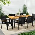 thumbnail image 3 of Best Choice Products Set of 2 Textilene Chairs, Steel Conversation Accent Furniture w/ Armrests - Black/Black, 3 of 9