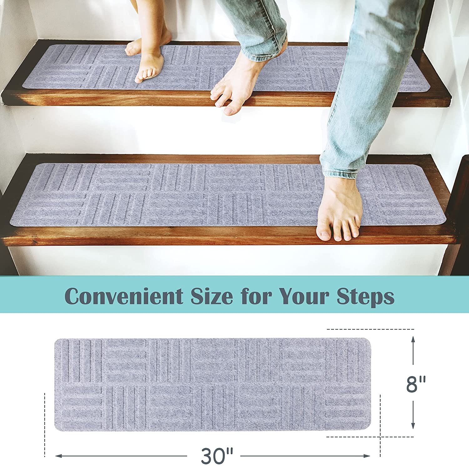 Buy Stair Tread for Wooden Steps, Stair Treads Carpet, 8 X 30 NonSlip