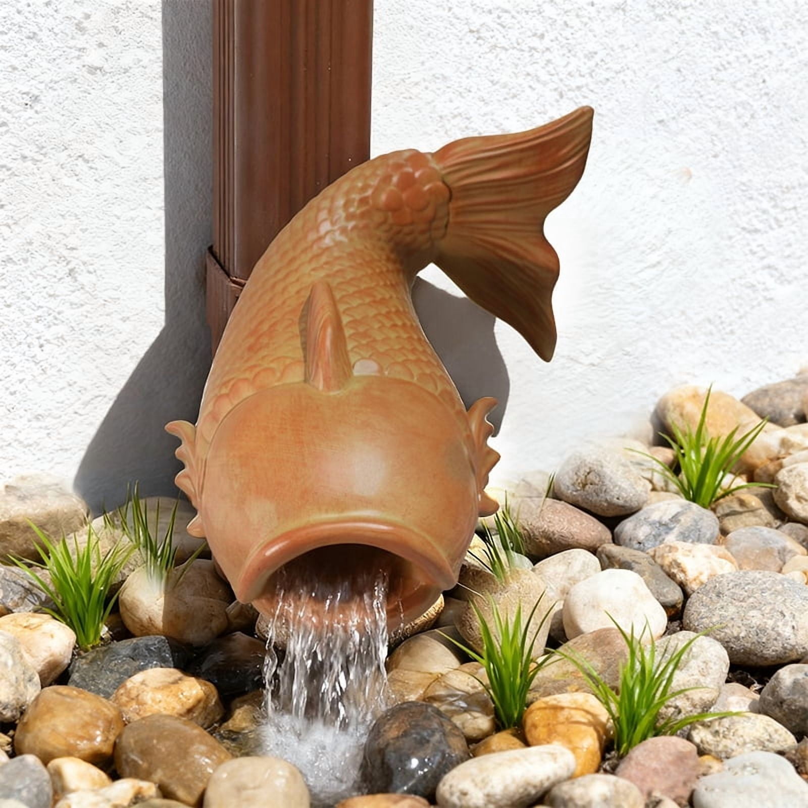 Unbranded 11 Inch Koi Fish Garden Statues, Weatherproof