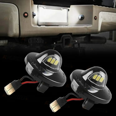 Chrome White LED License Plate Tag Light Lamps Compatible with 1999-2016 Ford F150 F250 F350