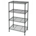 thumbnail image 3 of 4-Shelf Adjustable Rack, Heavy Duty Storage Shelving Unit Steel Organizer Wire Rack, Black, 3 of 5