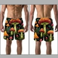 thumbnail image 3 of luoweisi Men's Beach Shorts Quick Dry Swim Trunks with Mesh Lining Mushroom M, 3 of 5