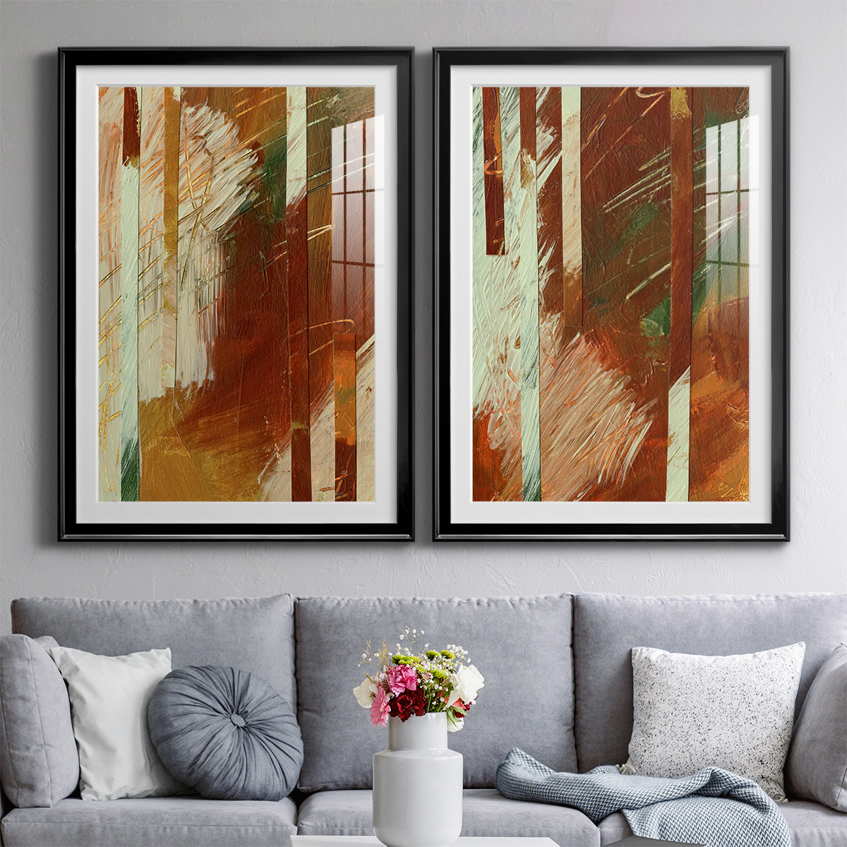 Wexford Home Wheaten I Premium Framed Print, 26.5" x 36.5" - Ready to Hang, Black (Set of 2)