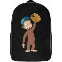Curious George Laptop Bag Cartoon Backpack Casual Travel Backpacks Daypack For Men Women