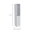 thumbnail image 6 of Newboti Furniture Vanguard Linen Cabinet, Three Shelves, Four Drawers -White 69507, 6 of 8