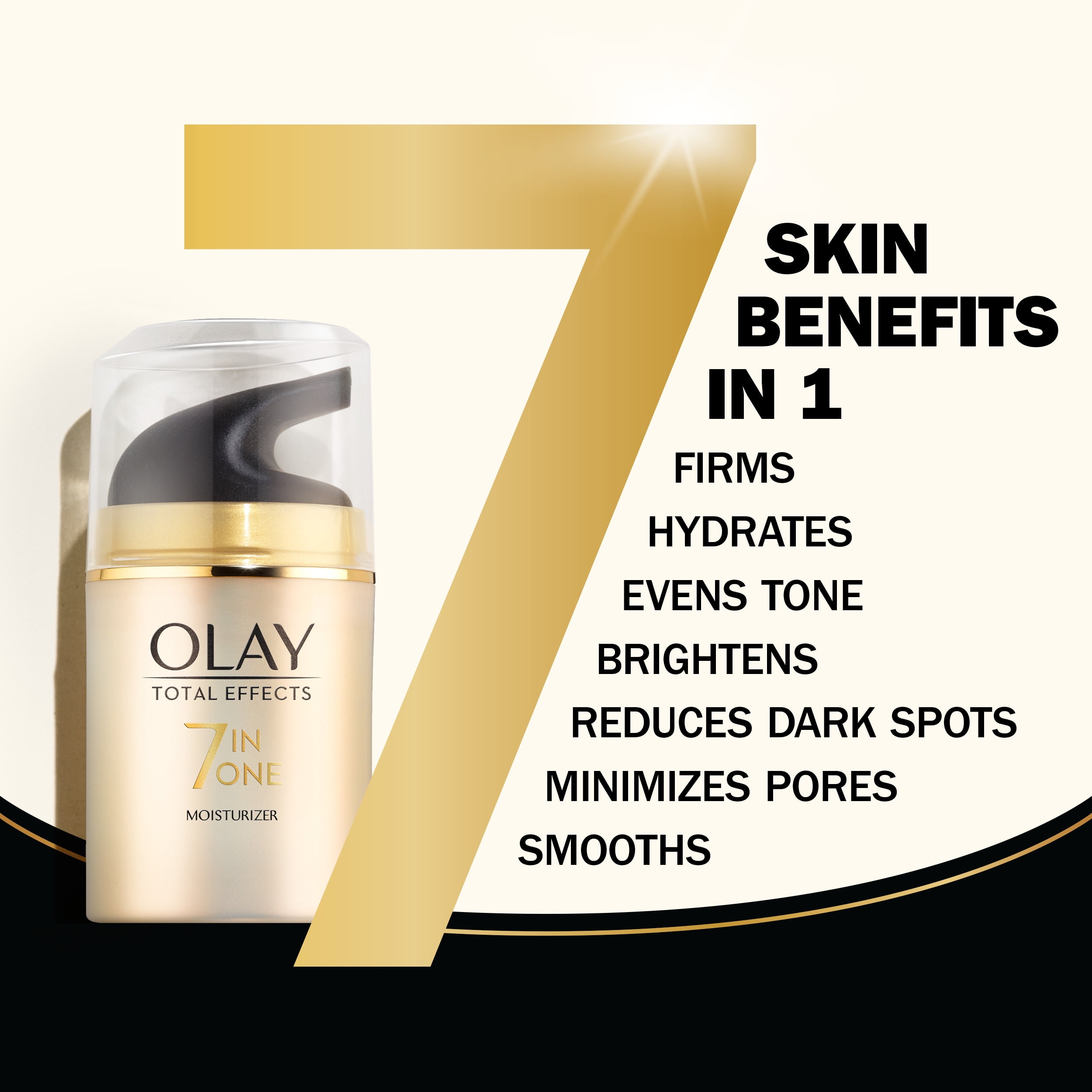 Olay Total Effects Face Moisturizer, All Skin Types, Reduces Enlarged Pores, 1.7 fl oz