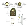 thumbnail image 3 of Miniature Fairy Door & Windows, Resin, Glow in Dark, for Tree Decoration, Fairy Garden Ornament, with Ladder/Lamp, 3 of 6