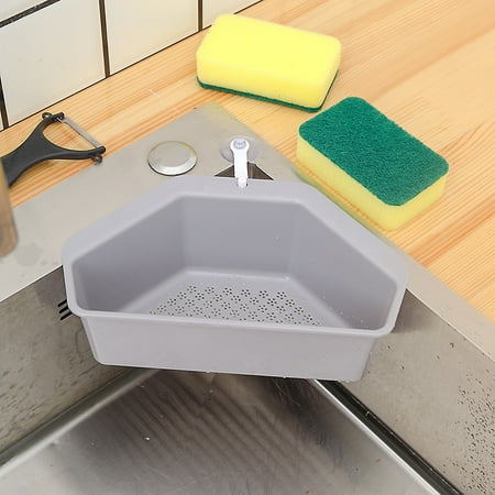 

Enowise Triangular Corner Sink Drain Rack Shelf Basket Food Strainer Vegetable Fruit Drainer Sponge Holder Kitchen Filter