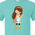 thumbnail image 4 of Inktastic Cute Girl, Brown Hair, Painter, Paint Artist T-Shirt, 4 of 5