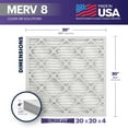 thumbnail image 5 of BNX TruFilter 20x20x4 (19.5’’ x 19.5’’ x 3.63‘’ Slim Fit) MERV 8 Air Filter 2-Pack - MADE IN USA - Air Conditioner Furnace Filters HVAC AC Furnace Filters for Dust, Pet, Mold, Pollen MPR 600-700 FPR 5, 5 of 5