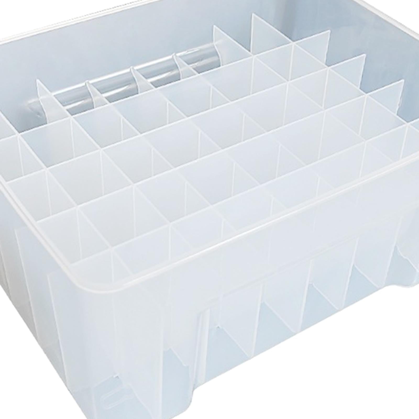 Wswqop Lure Box Container Case Portable Organizer Box Gear Fishing Tackle Box for Baits
