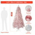 thumbnail image 2 of 6.5 Ft Pre-Lit Artificial Christmas Tree, Slim Profile with 250 Warm White LEDs and 818 Tips, Holiday Christmas Tree for Living Room, Hallway, Office, Festive Decor, 2 of 6