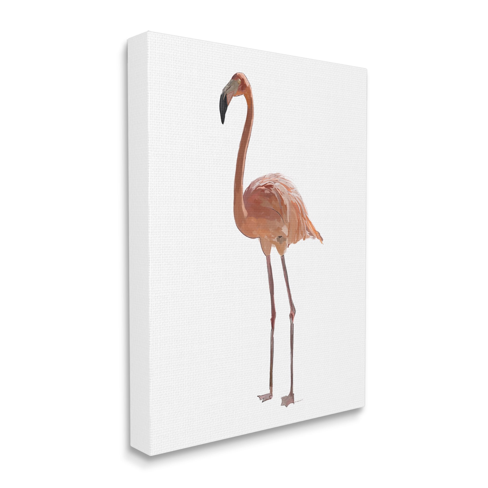Stupell Industries Minimal Flamingo Bird Animals & Insects Painting Gallery Wrapped Canvas Print Wall Art