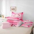 thumbnail image 6 of Manfei Pink-Blue Axolotl 7pcs Queen Bedding,Watercolor Salamander Print Bedding Comforter Set Queen,Pink Reversible, 6 of 7