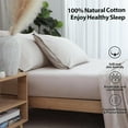 thumbnail image 2 of Shunjie.Home Fitted Sheet Only King Size 2 Pack, 100% Egyptian Cotton, 600 Thread Count, 16" Deep Pocket, Beige, 2 of 6