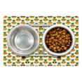 thumbnail image 1 of Tropical Pet Mat for Food and Water, Pineapples Wearing Sunglasses Funny Arrangement with Exotic Fruits Illustration, Non-Slip Rubber Mat for Dogs and Cats, 18" X 12", by Ambesonne, 1 of 2