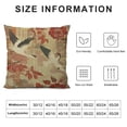 thumbnail image 5 of WERPE  Japanese Throw Pillow Cover,Asian Oriental Two Cranes and Chrysanthemums Japan Wave Floral Pattern Decorative Pillow Cases Square Cushion Covers for Home Sofa Couch, 5 of 5