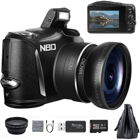 NBD Digital Camera 4K Ultra HD 48MP All-in-One Vlogging Camera with Wide...