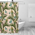thumbnail image 2 of Rateoe Butterflies And Peacock Feathers Shower Curtain - Fancy Bathroom Shower Curtain Sets - Waterproof Shower Curtain with Hooks with 12 Plastic Hooks 72x72 Inches, 2 of 5
