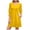 Yellow, variant on Summer 3/4 Sleeve Dresses for Women Dressy Casual Fall Midi Dress with Pockets Smocked Cuffs Crew Neck Aline Red, M