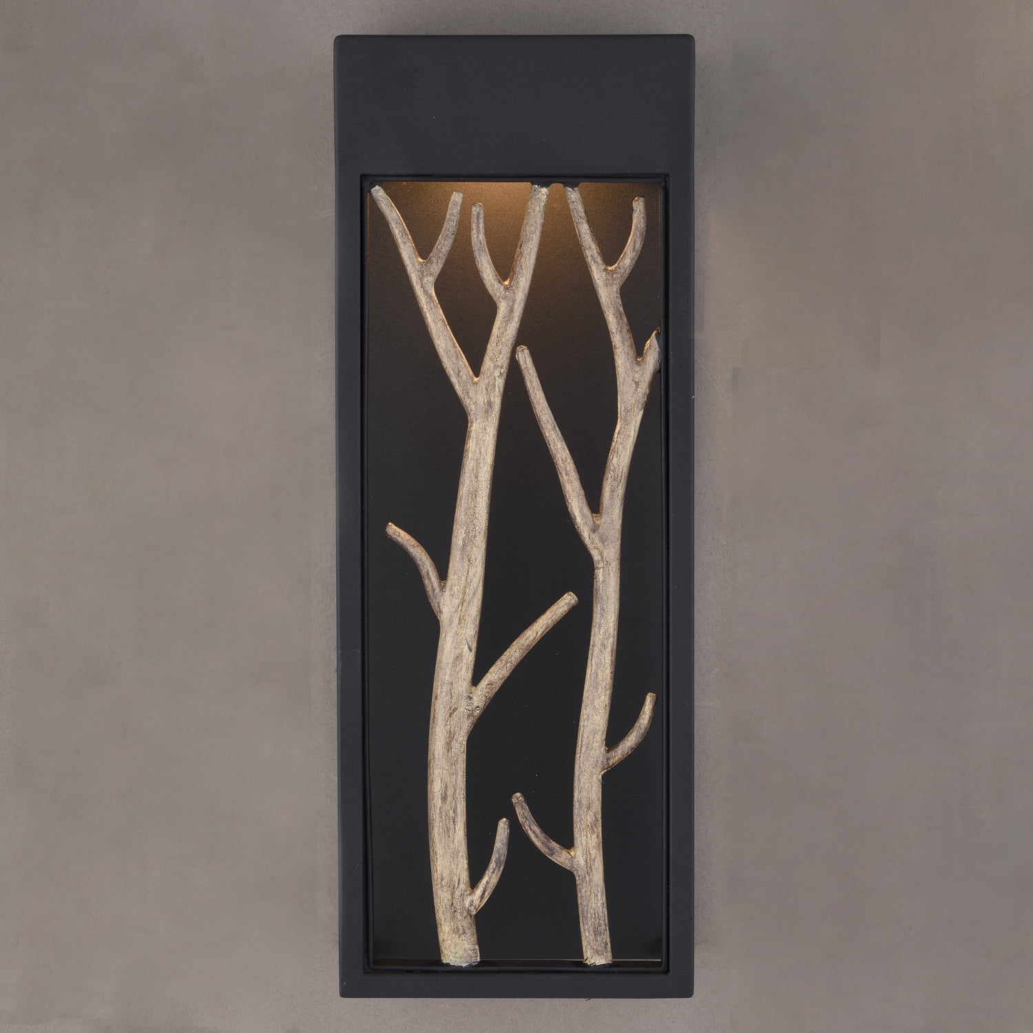 Vaxcel Ocala 1 Light LED Black Rustic Twig Outdoor Wall Sconce