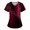 #06Deep Red, variant on Women's Sparkle Gradient Printed Scrub Top V‑Neck Short Sleeve Medical Uniform Blouse with Pockets Green S