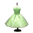 thumbnail image 3 of Styles I Love Little Kid Girls Sleeveless Sequin Tulle Flower Girl Dress Wedding Pageant Party Dresses 2-8Y, 5 Colors (Green, 130/4-5 Years), 3 of 5