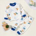 thumbnail image 2 of xaweyi Toddler Girls Cute Cartoon Printed Two Piece Long Sleeve Homewear Breathable Comfort Sleepers Set Size 18-24 Months, 2 of 4