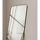 thumbnail image 4 of Espejo de Piso Cuerpo Completo con Soporte y Marco de Metal de Diseño Minimalista - Espejo de Pie y Pared para Recamara Dormitorio Sala e Interiores Decorativo, 4 of 7