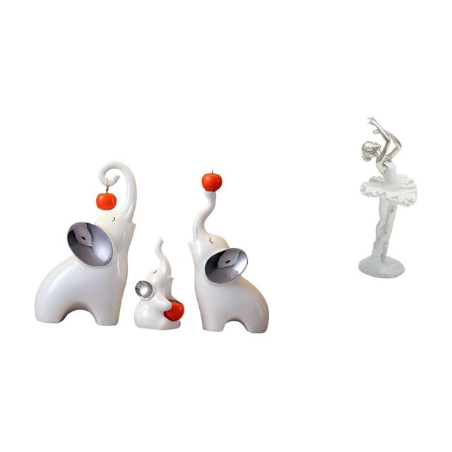 Esculturas de elefantes,Estatuas de elefantes,decoración del hogar,artesanías de cerámica,Figura de escritorio,Estatua de bailarina de ballet,adorno de escritorio,decoración del