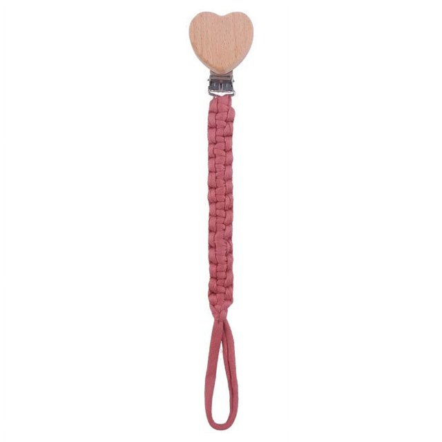 Productos para bebés Clip para chupete Beech Love Cadena para chupete tejida de algodón hecha a mano y creativa para bebés