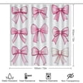 thumbnail image 2 of Cute Pink Bows Shower Curtain Sets with Rugs 4 Piece Shower Curtain Set with Curtain Rug Toilet Cover And U Shaped Mat Bow Waterproof Personality Pattern Bath Curtains for Bathtub Decor, 2 of 8