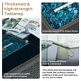 thumbnail image 5 of Brafab 44" Outdoor Propane Gas Fire Pit Table with Removable Lid & Waterproof Cover,50,000 BTU Updated Version PE Rattan Patio Firepit Table with Blue shining glass bead, 5 of 7