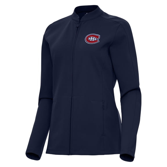 Women's Antigua  Navy Montreal Canadiens Regard Full-Zip Jacket