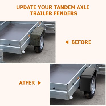 1 Pair Of Round Trailer Fenders For 14"-16" Wheels & Fender Backs 32" X 9" X 15