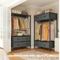 thumbnail image 6 of Clothes Rack with Fabric Drawers, Adjustable Wardrobe Closet Rack with Metal Wire Shelf, Black, 6 of 7
