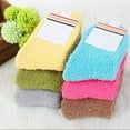 thumbnail image 5 of Duoif Socks for Women, Women Fuzzy Cozy Slipper Socks Warm Soft Winter Plush Home Sleeping Socks Womens Socks Black, 5 of 5