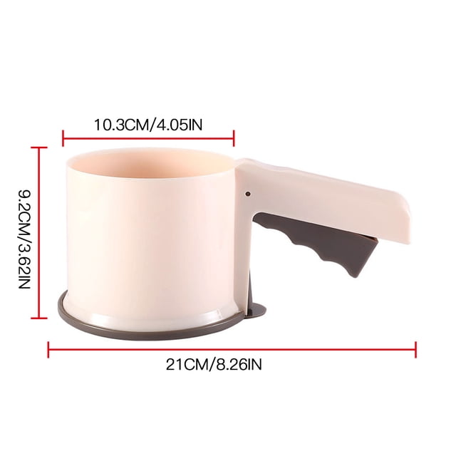 Semi-automatic Hand-pressed Flour Sifter Stainless Steel Cocoa Powder Sieve Washable Flour Strain Cup