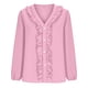 thumbnail image 3 of Tamaño Más Túnica de Manga Larga Tops para las Mujeres Blusa de Cuello en V Casual, Camisas Sueltas para Todas las Estaciones, 3 of 8