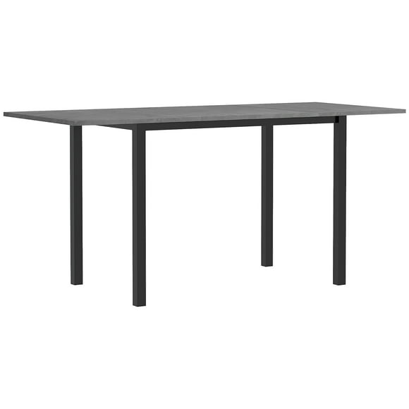 HOMCOM Folding Kitchen Table, Expandable Table for Small Spaces, Dark Grey