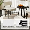 thumbnail image 6 of Costway Dining Chair Set of 4 with Curved Backrest Padded Seat & Metal Legs for Dining Room White, 6 of 9