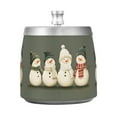 thumbnail image 7 of Yayeee Ashtray with Lid for Cigarette Smokeless Stainless Steel Home Ash Holder, Gray Snowmen, 7 of 7