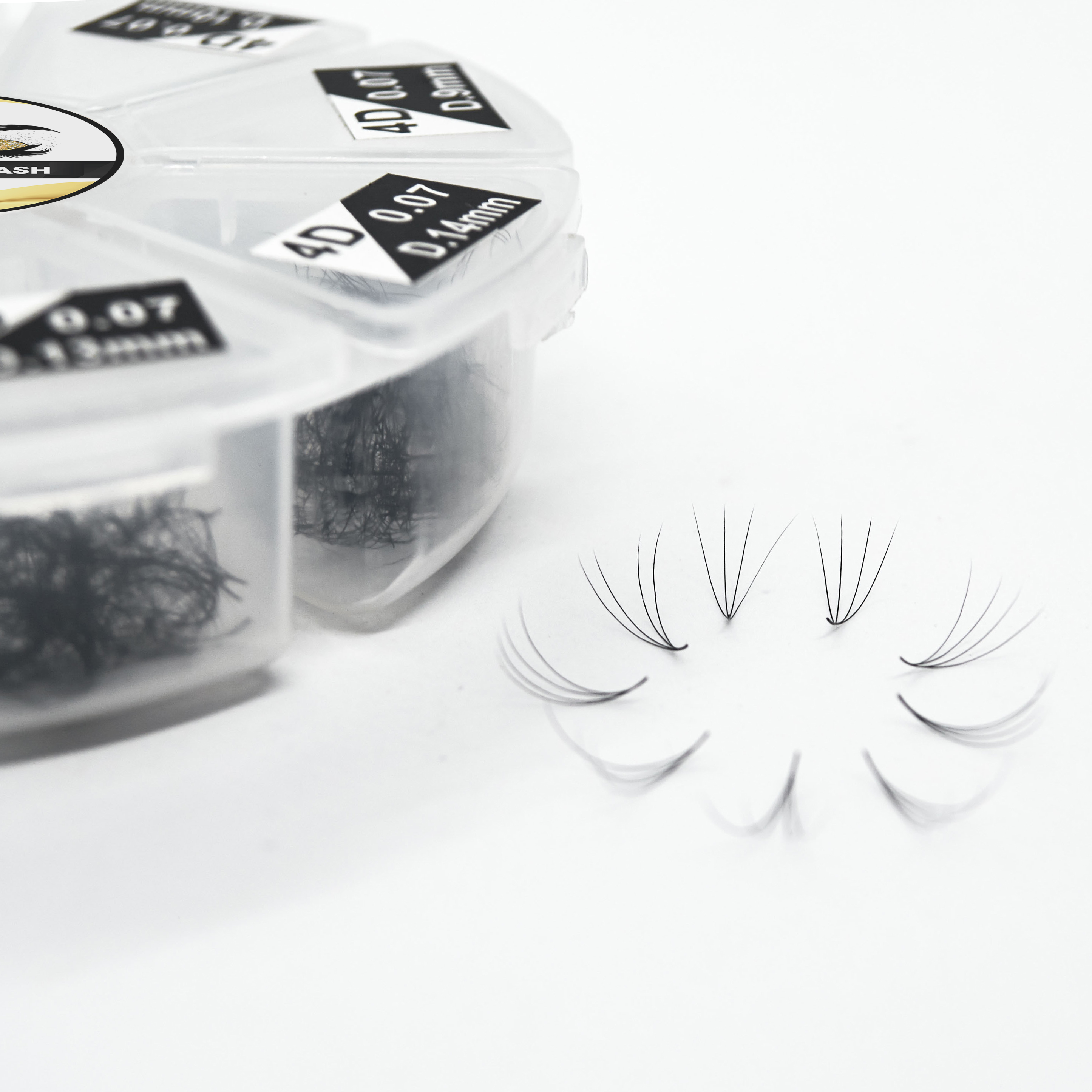 Mix Length 4D Lashes. Curl D, C. 1200 Pre-made Volume Fans. Eyelash Extension. Handmade and Gorgeously-Crafted!