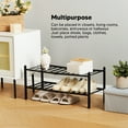 thumbnail image 3 of Free Standing Shoe Racks, Smoothly Surfaces Black Shoe Rack 2 Tier  For Corridor For Balcony, 3 of 8