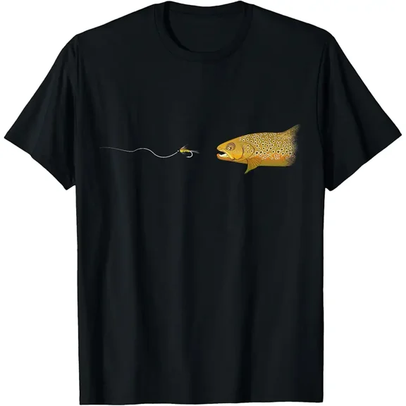 Fly Fishing Brown Trout Dry Fly Tying Fisherman T-Shirt