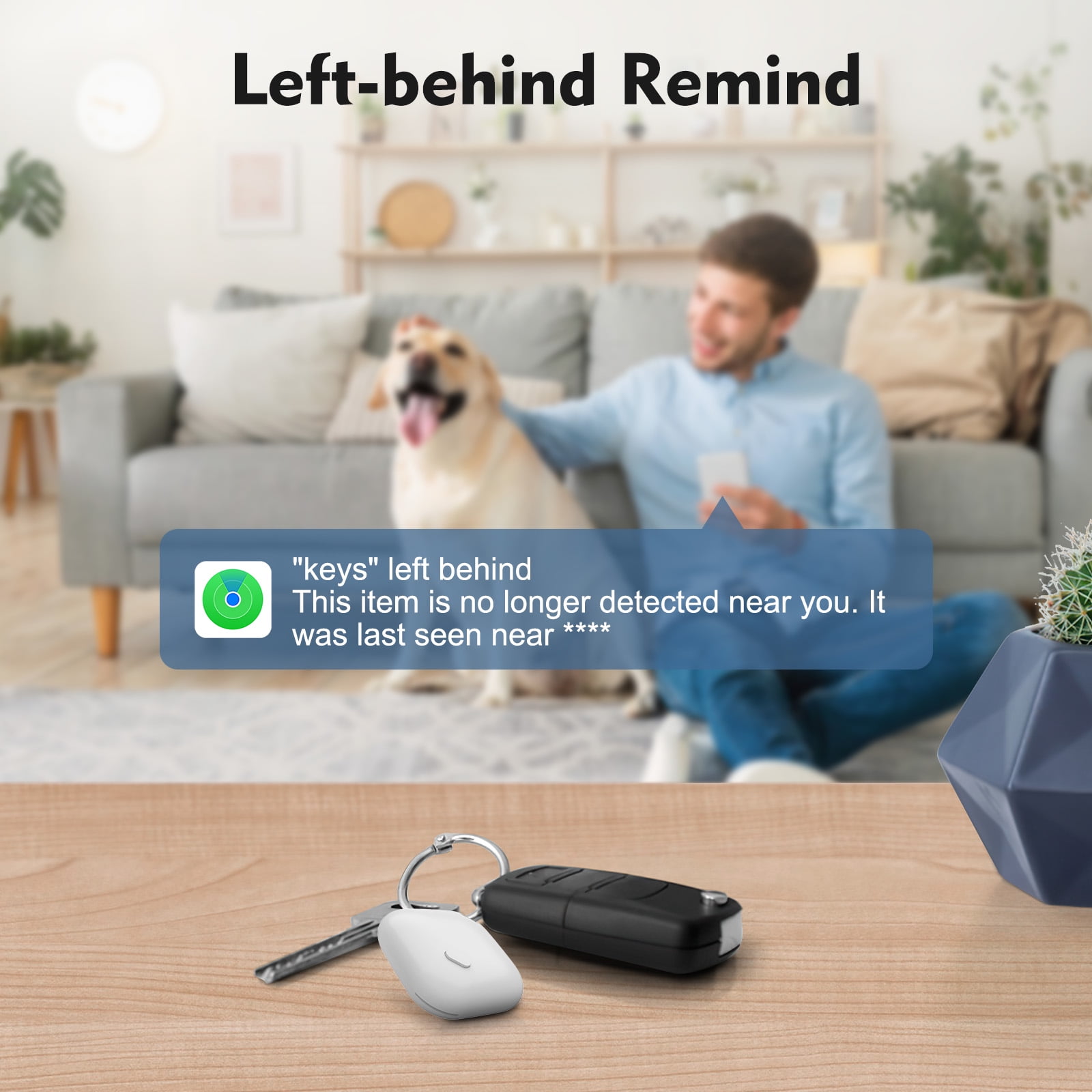 PcEoTllar Bluetooth Tracker, Keys Finder and Item Locator for IOS Find My - 2 Pack - White